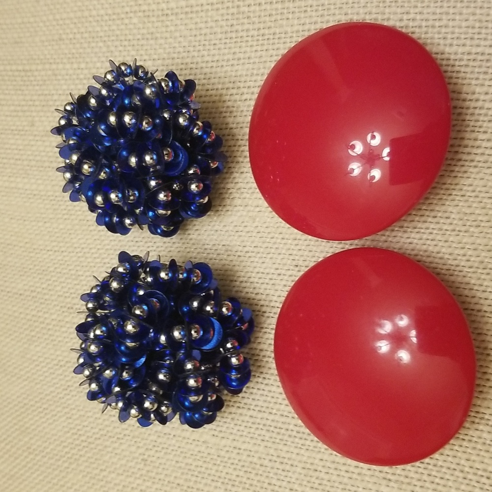 2 Pair Big Bold Clip Earrings